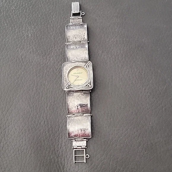 Silpada Sterling Silver Square Panel Watch